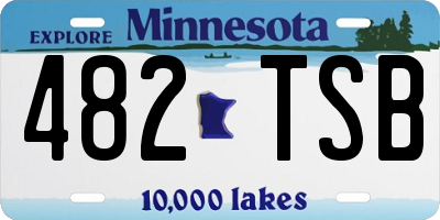 MN license plate 482TSB
