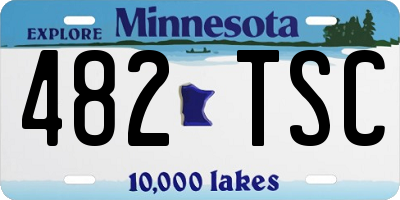 MN license plate 482TSC