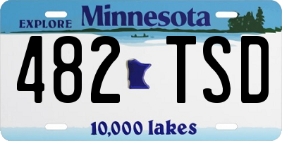 MN license plate 482TSD