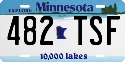 MN license plate 482TSF