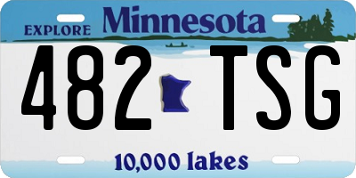 MN license plate 482TSG