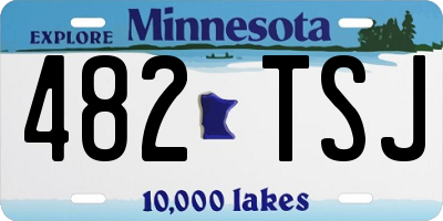 MN license plate 482TSJ