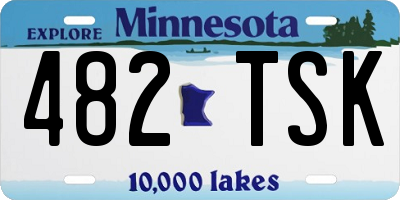 MN license plate 482TSK