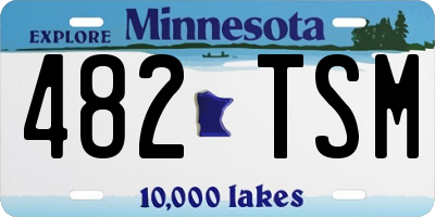 MN license plate 482TSM