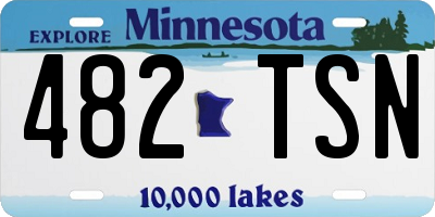 MN license plate 482TSN