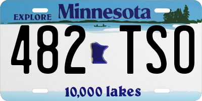 MN license plate 482TSO