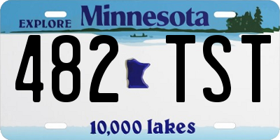 MN license plate 482TST