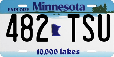 MN license plate 482TSU