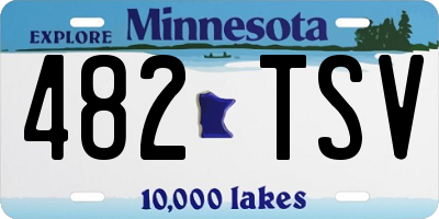 MN license plate 482TSV