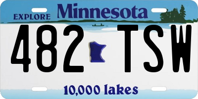 MN license plate 482TSW