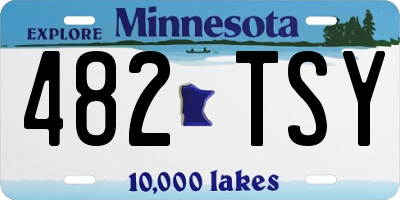 MN license plate 482TSY