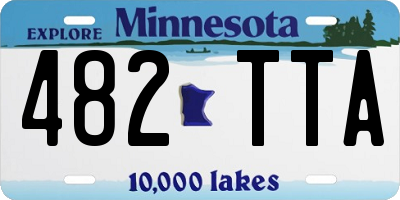 MN license plate 482TTA