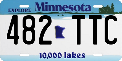 MN license plate 482TTC