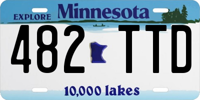 MN license plate 482TTD