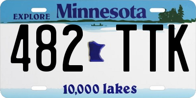 MN license plate 482TTK