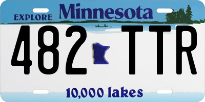 MN license plate 482TTR