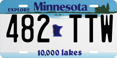 MN license plate 482TTW