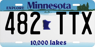 MN license plate 482TTX