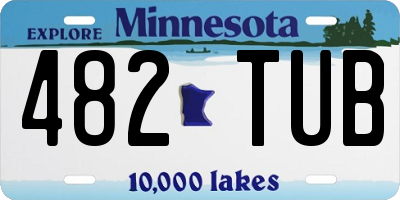 MN license plate 482TUB