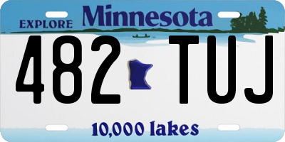 MN license plate 482TUJ