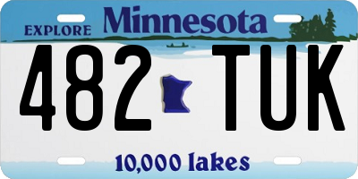 MN license plate 482TUK
