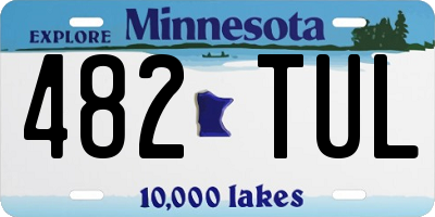MN license plate 482TUL