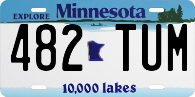 MN license plate 482TUM