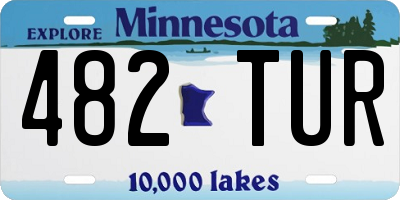 MN license plate 482TUR
