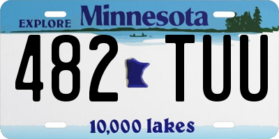 MN license plate 482TUU