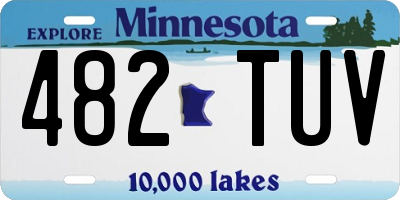 MN license plate 482TUV