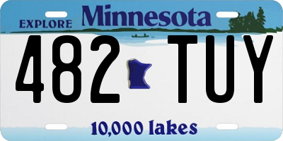 MN license plate 482TUY