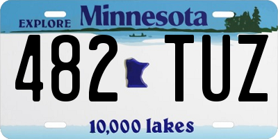 MN license plate 482TUZ