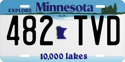 MN license plate 482TVD