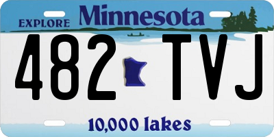MN license plate 482TVJ