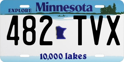 MN license plate 482TVX