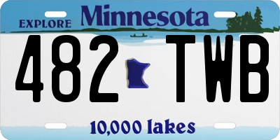 MN license plate 482TWB