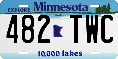 MN license plate 482TWC