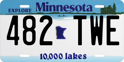 MN license plate 482TWE