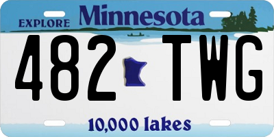 MN license plate 482TWG