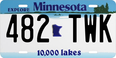 MN license plate 482TWK
