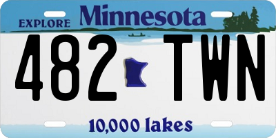 MN license plate 482TWN