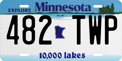 MN license plate 482TWP