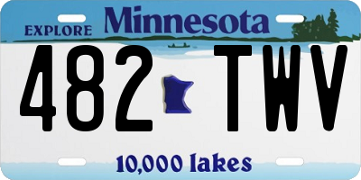 MN license plate 482TWV