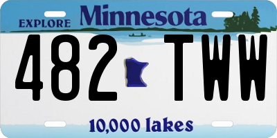 MN license plate 482TWW