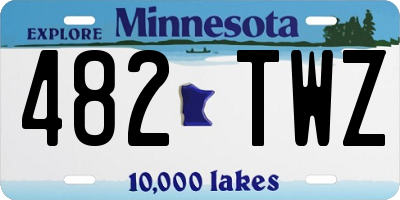 MN license plate 482TWZ
