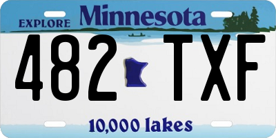 MN license plate 482TXF