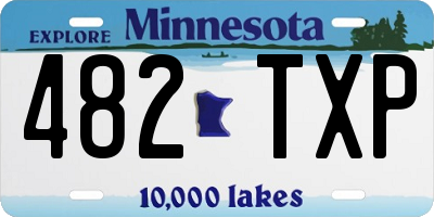 MN license plate 482TXP