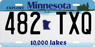 MN license plate 482TXQ