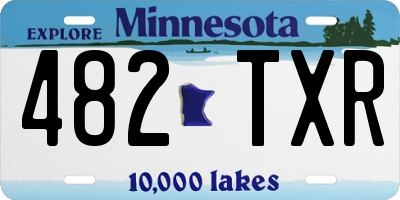 MN license plate 482TXR