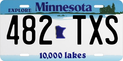 MN license plate 482TXS
